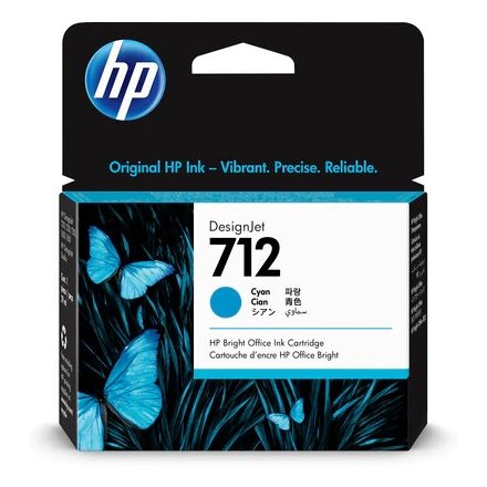 HP 712 Cyan Ink Cartridge 29ml (3ED67A)