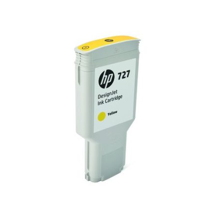 HP 727 Yellow Designjet Ink Cartridge 300ml (F9J78A)