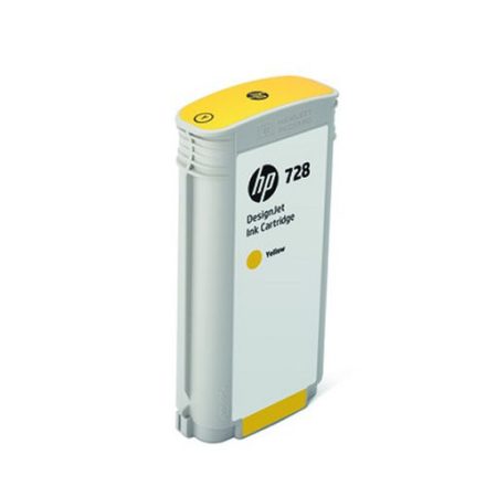 HP 728 Yellow Designjet Ink Cartridge 130ml (F9J65A)