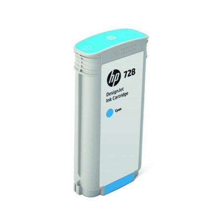 HP 728 Cyan Designjet Ink Cartridge 130ml (F9J67A)