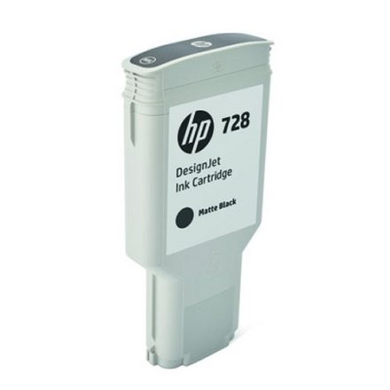 HP 728 Matte Black Designjet Ink Cartridge 300ml (F9J68A)