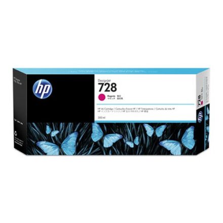 HP 728 Magenta Designjet Ink Cartridge 300ml (F9K16A)