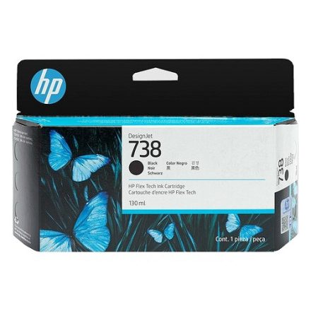 HP 738 Black Designjet Ink Cartridge 130ml (498N8A)