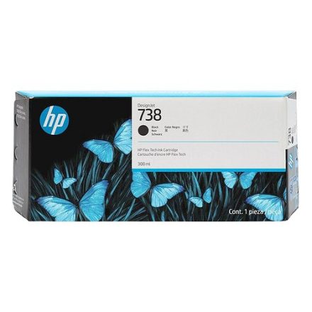 HP 738 Black Designjet Ink Cartridge 300ml (498N8A)