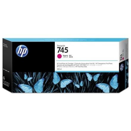 HP 745 Magenta DesignJet Ink Cartridge 300ml (F9K01A)