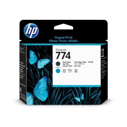 HP 774 Matte Black and Cian Printhead (P2W01A)